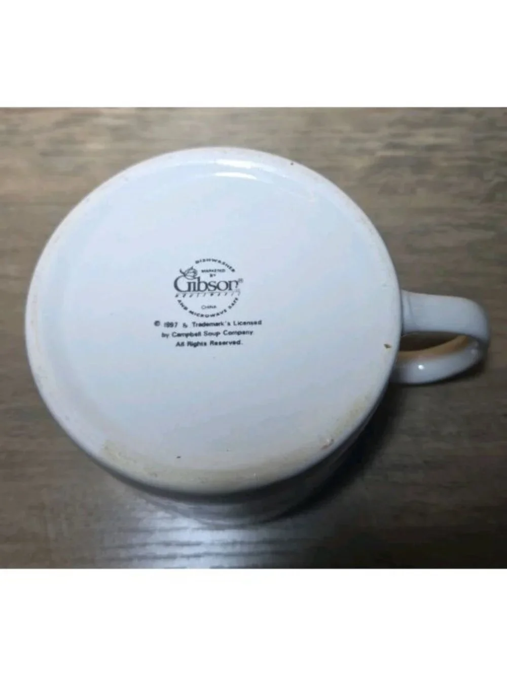 Vintage Campbell Soup 1997 Gibson Mug Bowl Oversized Coffee Mug / Soup Mug